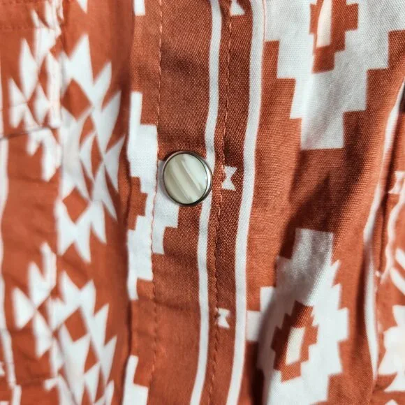 Women's Wrangler Retro Sleeveless Pearl Snap Western Shirt Sz Large - Picture 6 of 8